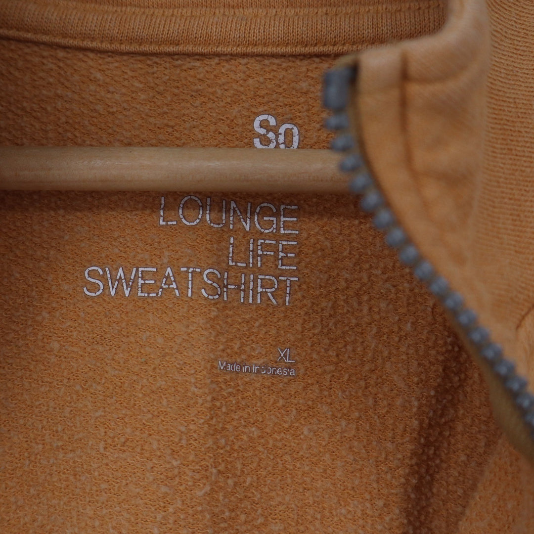 SO Lounge Life Quarter Zip Sweatshirt Mustard Yellow XL