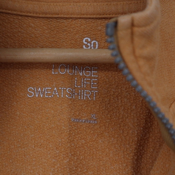 SO Lounge Life Quarter Zip Sweatshirt Mustard Yellow XL