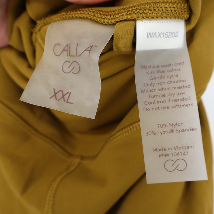 Calia Inspire Crochet 7/8 Leggings Olive Bronze High Rise XXL