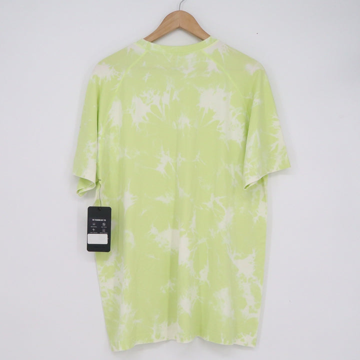 Fabletics Mens Training Day Tee XL Lime Green Tie Dye Performance Shirt NEW