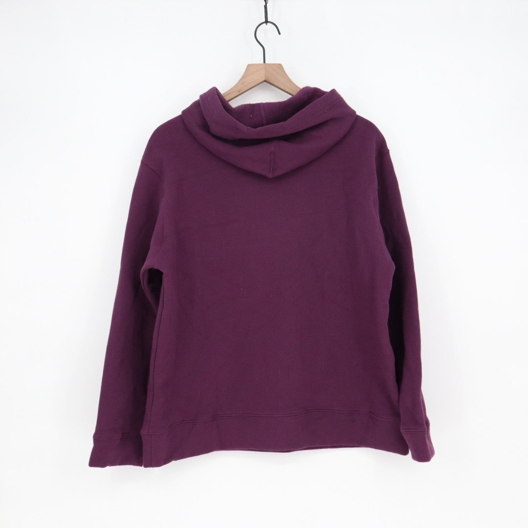 American Giant Midweight Hoodie Womens Large Blackberry Wine Fleece Lined Cotton