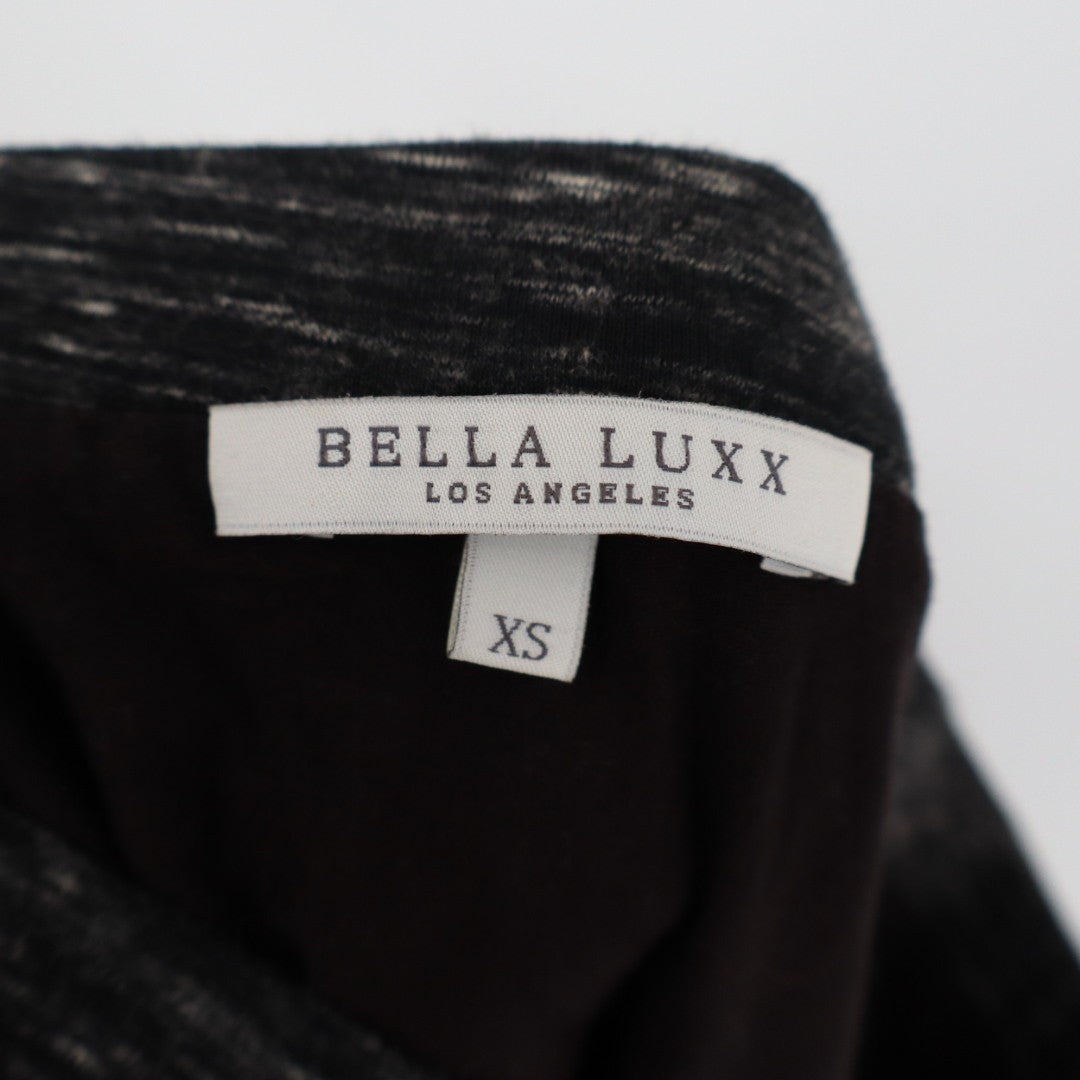 Bella Luxx Los Angeles Marbled Tulip Mini Skirt Womens XS Gray Space Dye Cotton