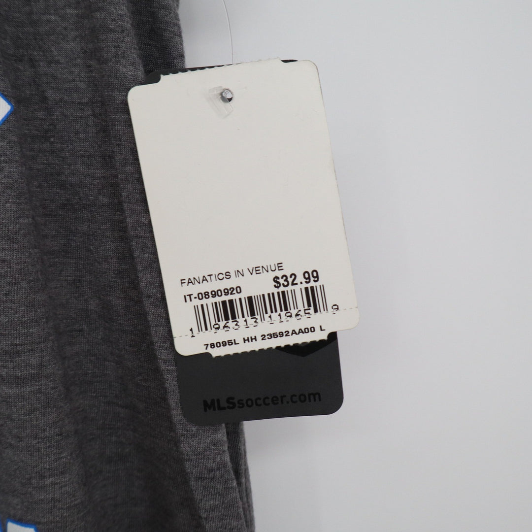 New Era San Jose Earthquakes MLS Tank Top Womens Large Gray Strappy Criss Cross