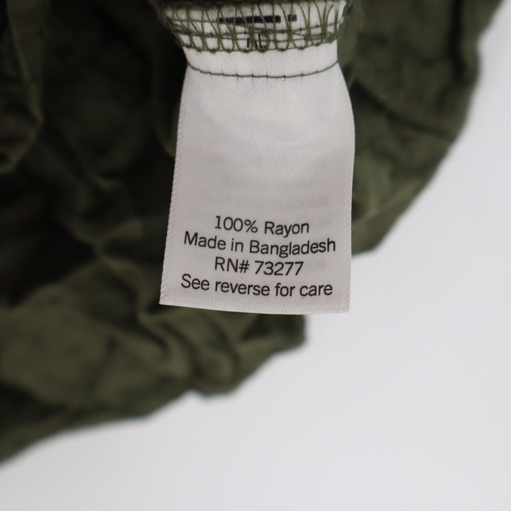 Croft & Barrow Womens Plus 2X Olive Green Dobby Dot Sleeveless Blouse Top Rayon
