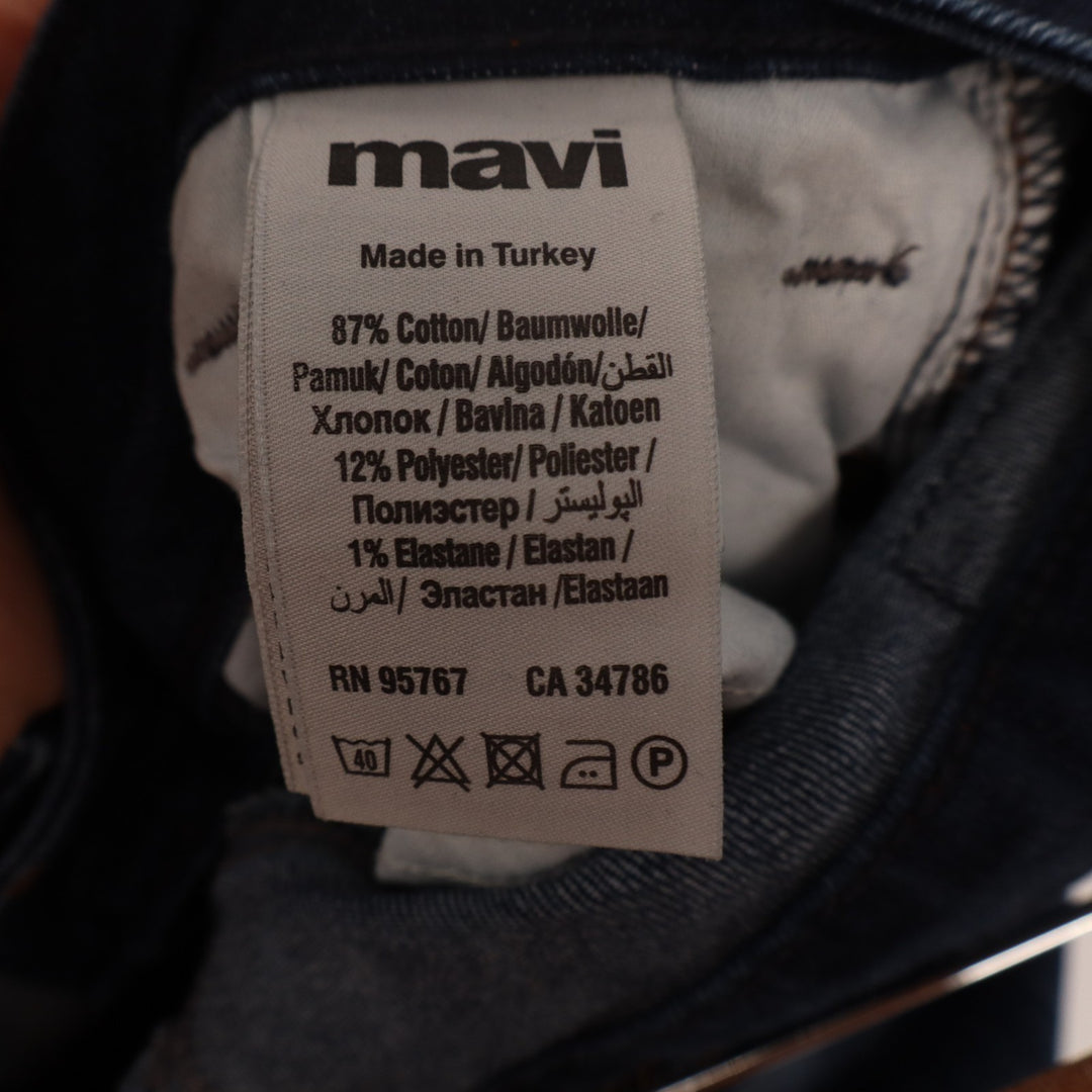 Mavi Jeans Womens 27 Blue Denim Cotton Stretch 5-Pockets Mid Rise Skinny Leg