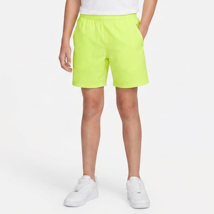 DSG Boys Agility Short Light Lime Neon Yellow Athletic Gym Shorts Size Large L