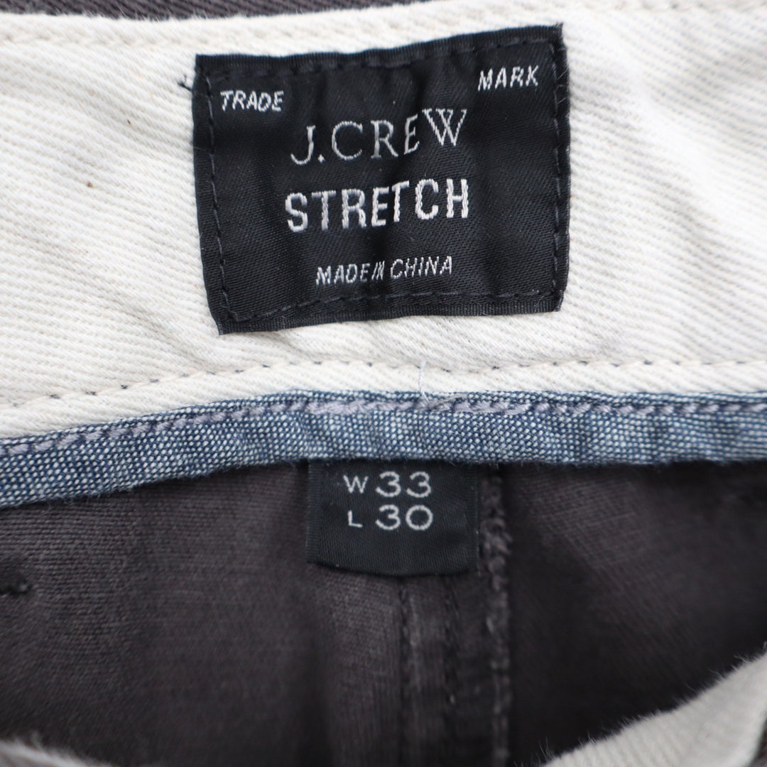 J. Crew Chino Pants Mens 33x30 Chocolate Cotton Stretch Straight Leg Streetwear