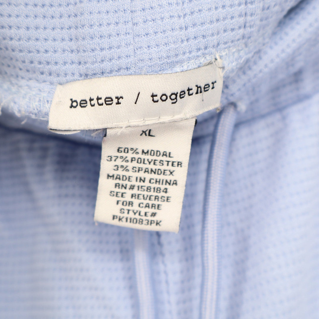 Better Together Womens XL Light Blue Waffle Knit Flare Lounge Pants PK11083PK