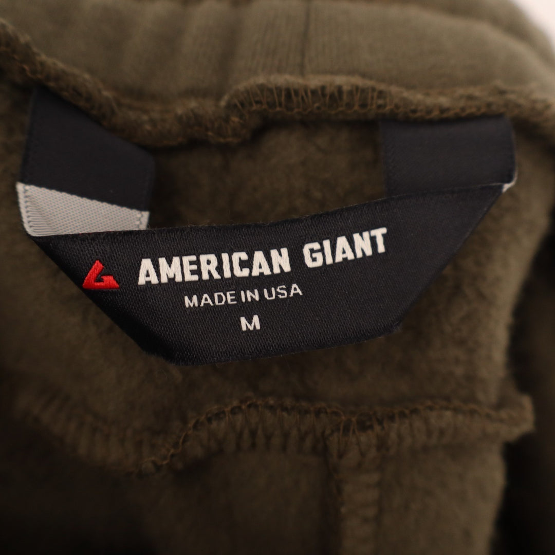 American Giant Sweatpants Mens Medium Olive Green Cotton Casual Straight Leg