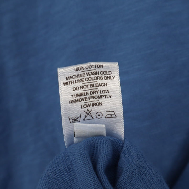 American Giant Premium Slub T-Shirt Womens Large Blue Cotton V-Neck Pullover