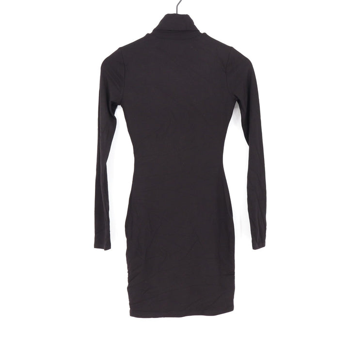 Naked Wardrobe Black Turtleneck Long Sleeve Bodycon Mini Dress Women's S