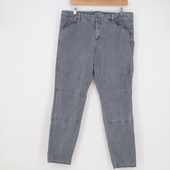Banana Republic Guard Blue Stretch Cotton Utility Moto Slim Pants Mens 14 Grey