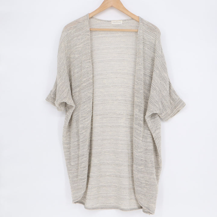Full Tilt Cardigan Sweater Womens Small Heather Gray Knitted Open Front Pullover