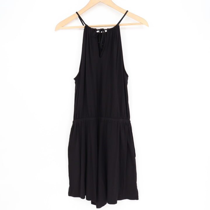 Old Navy Jumpsuits Womens Medium Petite Black Pleated Sleeveless Slash Pockets