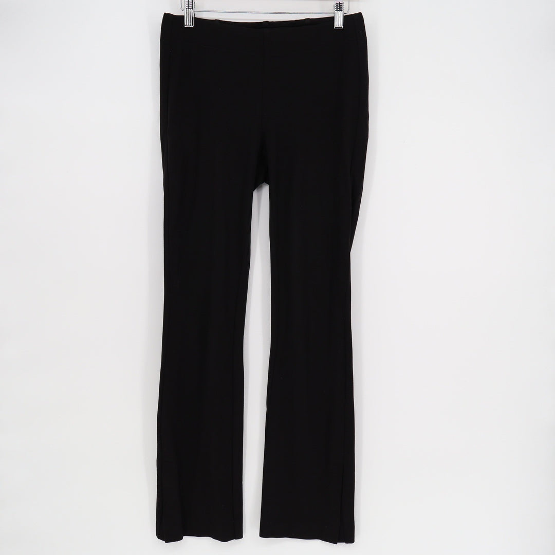 Ecru Black Pull On Stretch Trousers Straight Leg Business Pants DVA 939