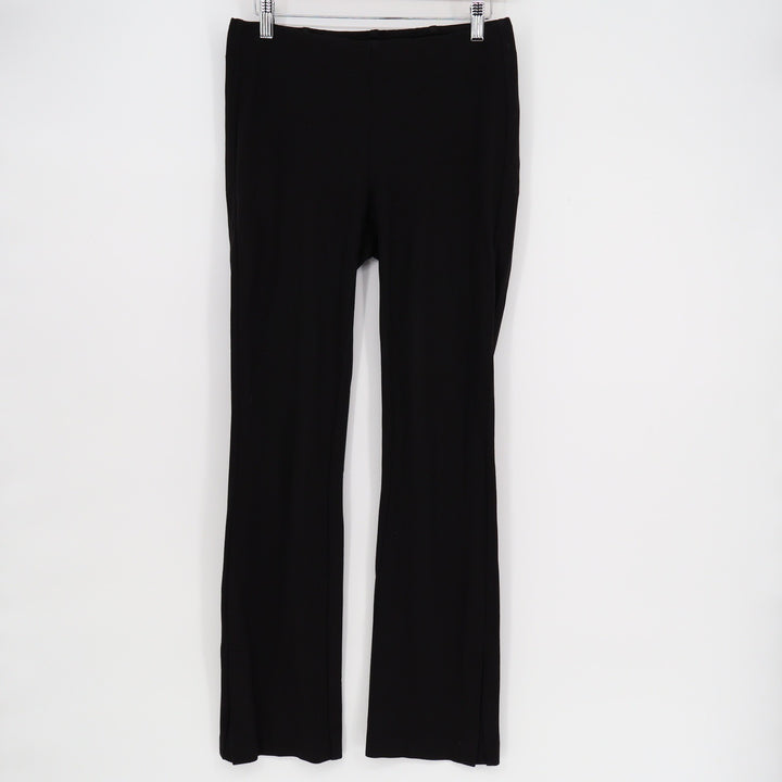 Ecru Black Pull On Stretch Trousers Straight Leg Business Pants DVA 939