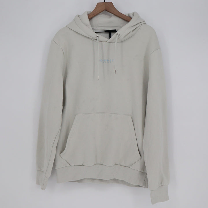 Sonneti London Mens XL Light Gray Embroidered Logo Fleece Hoodie