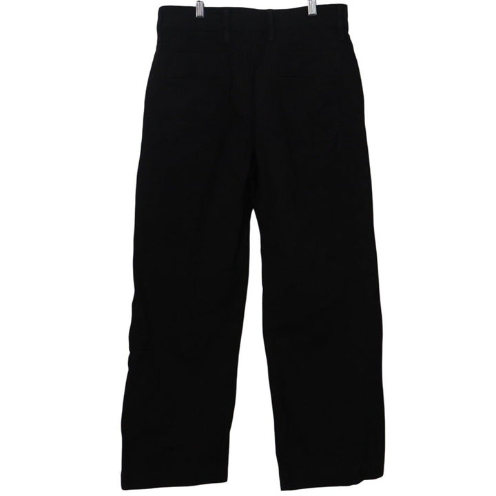 American Giant Ankle Pants Womens 8 Black Cotton Stretch Wide Leg Streetwear