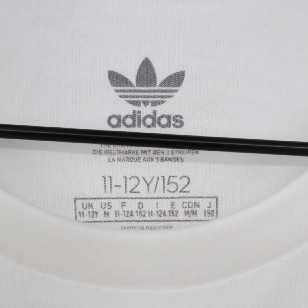 Adidas Originals Trefoil Graphic T-Shirt Off-White Cream Youth Size M