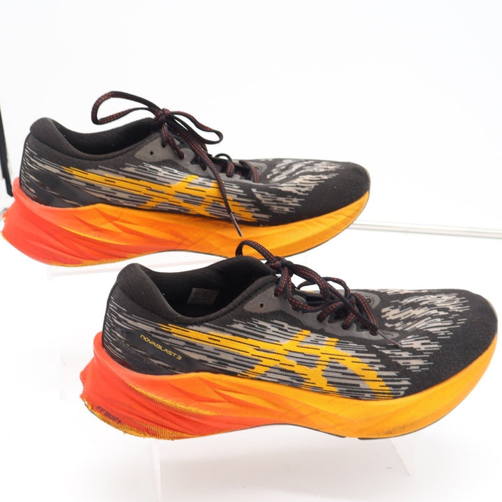 ASICS Novablast 3 Mens Running Shoes Black Amber Orange Size 11