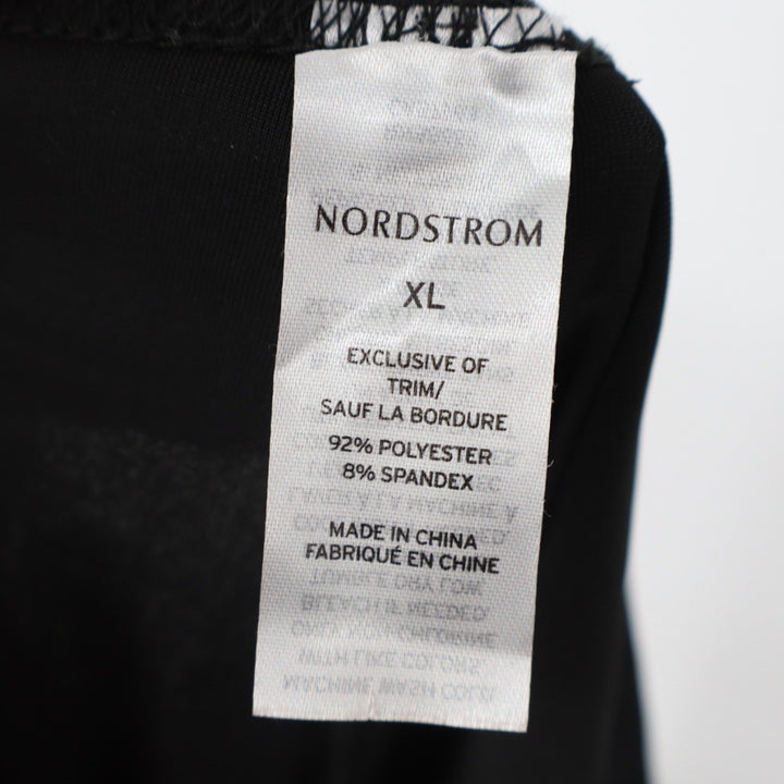 Nordstrom Velvet Leggings Black White Stripe Athletic Athleisure XL
