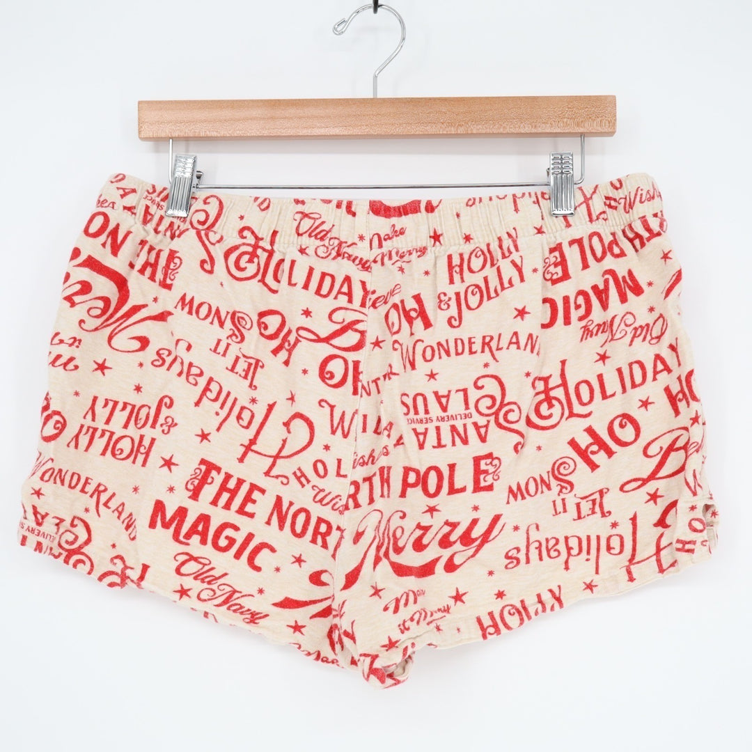 Old navy Flannel Pajama Shorts Womens Large Multi Plaid Cotton Drawstring Waist