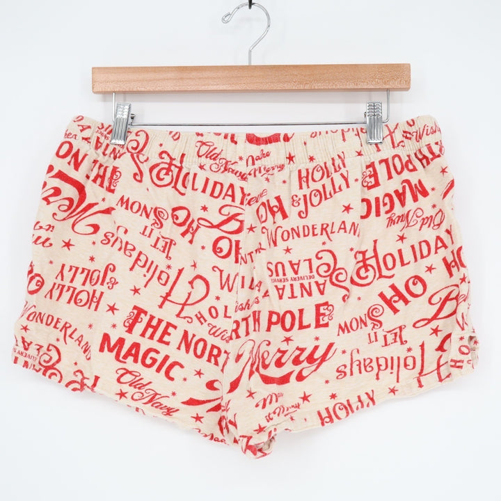 Old navy Flannel Pajama Shorts Womens Large Multi Plaid Cotton Drawstring Waist