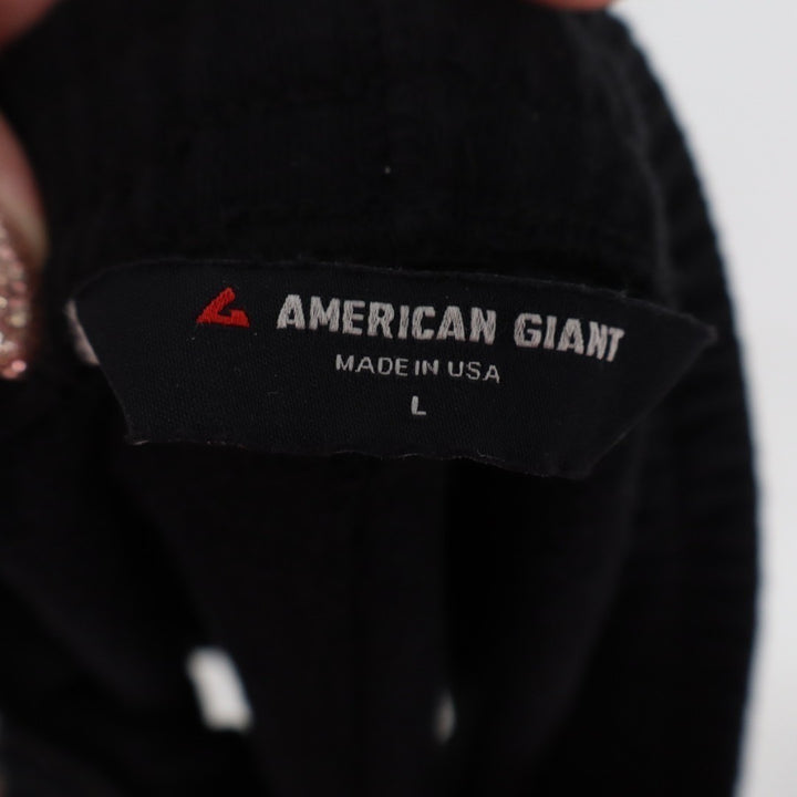 American Giant Sweat Shorts Mens Large Black Cotton Drawstring Waist Casual