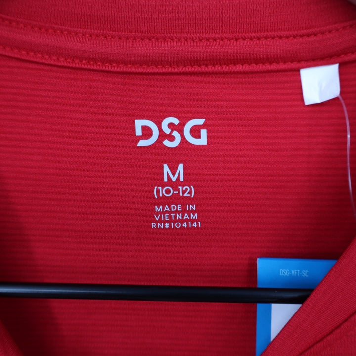 DSG Boys Movement Tee Team Red Heather Short Sleeve Athletic Shirt Size M 10-12
