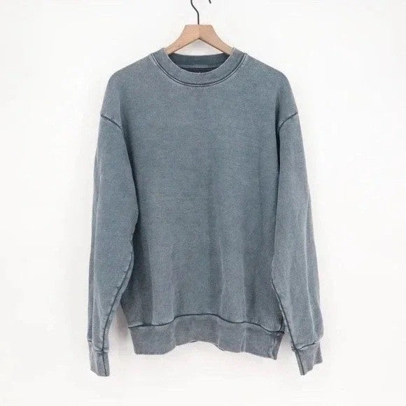 American Giant American Vintage Sweatshirt Unisex S Light Blue Cotton Crew Neck