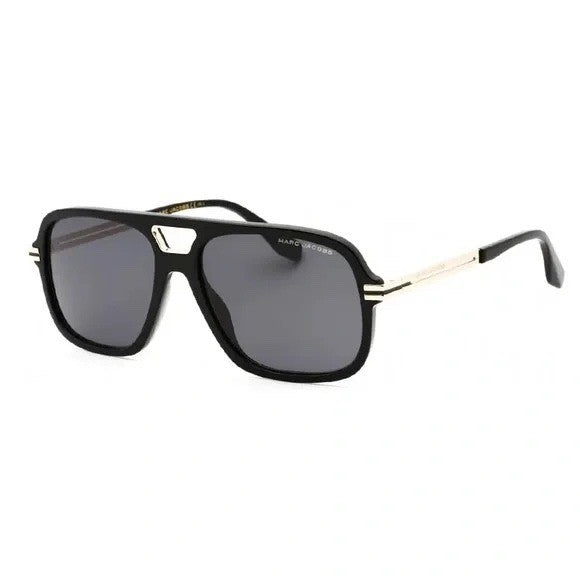 Marc Jacobs MARC 415/S Black Gold Aviator Sunglasses with Case and Cloth