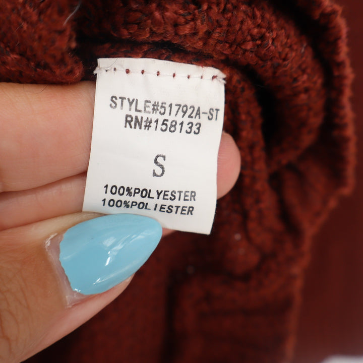 Pink Clover Sweater Women's Small Rust Orange High-Low Excellent