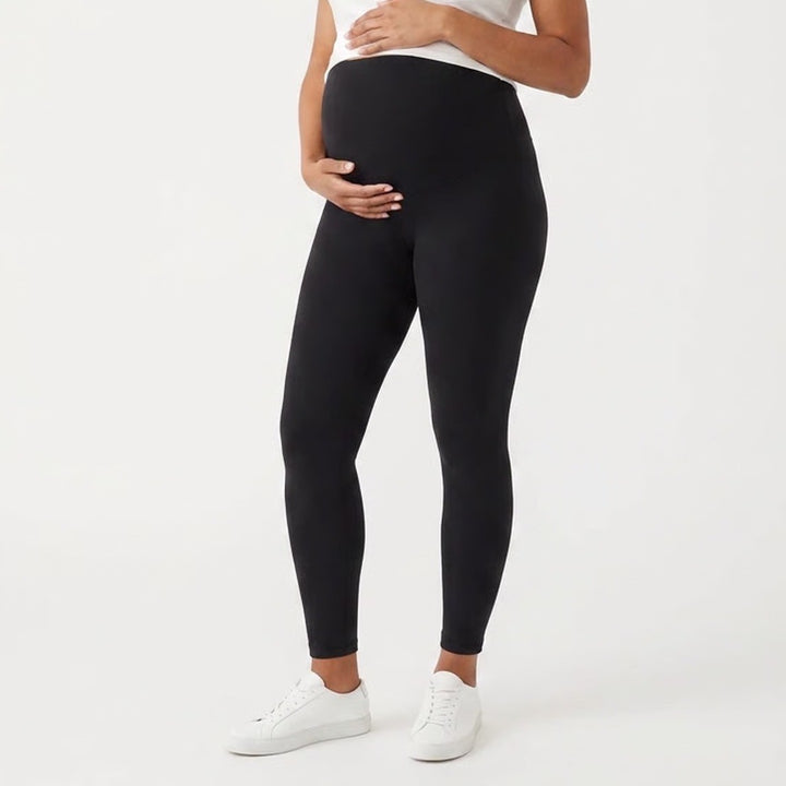 Maternity High Waisted Black Leggings XXL Stretch Comfort Over the Bump