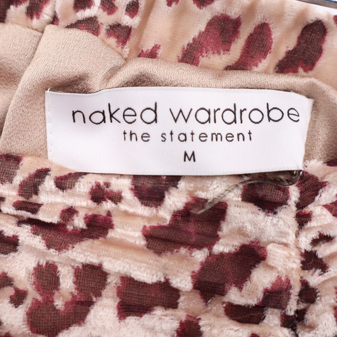 Naked Wardrobe The Statement Leopard Print Ruched Mini Skirt Medium