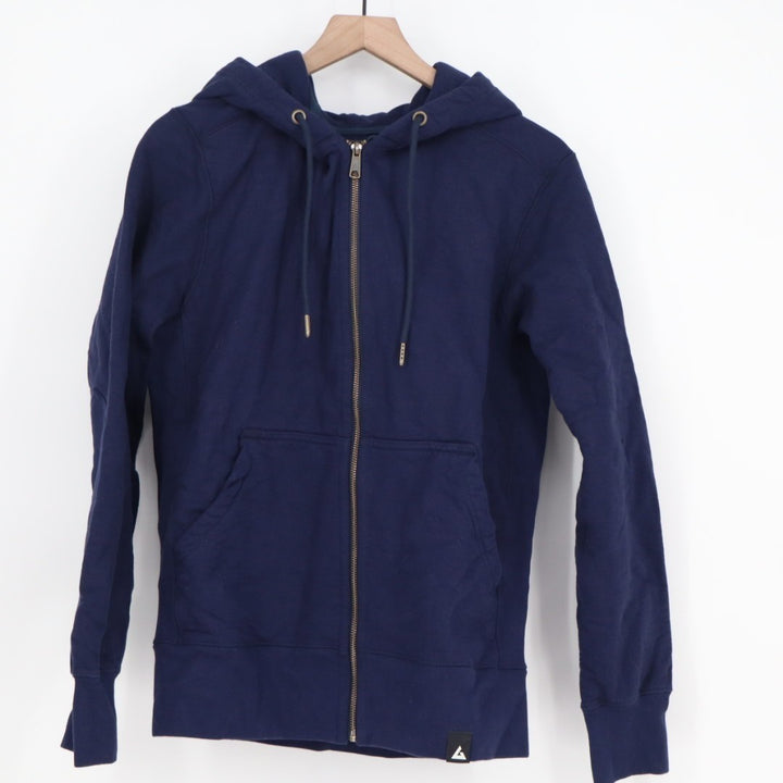 American Giant Classic Hoodie Men Small Blue Full Zip Cotton Fleece Long Sleeve
