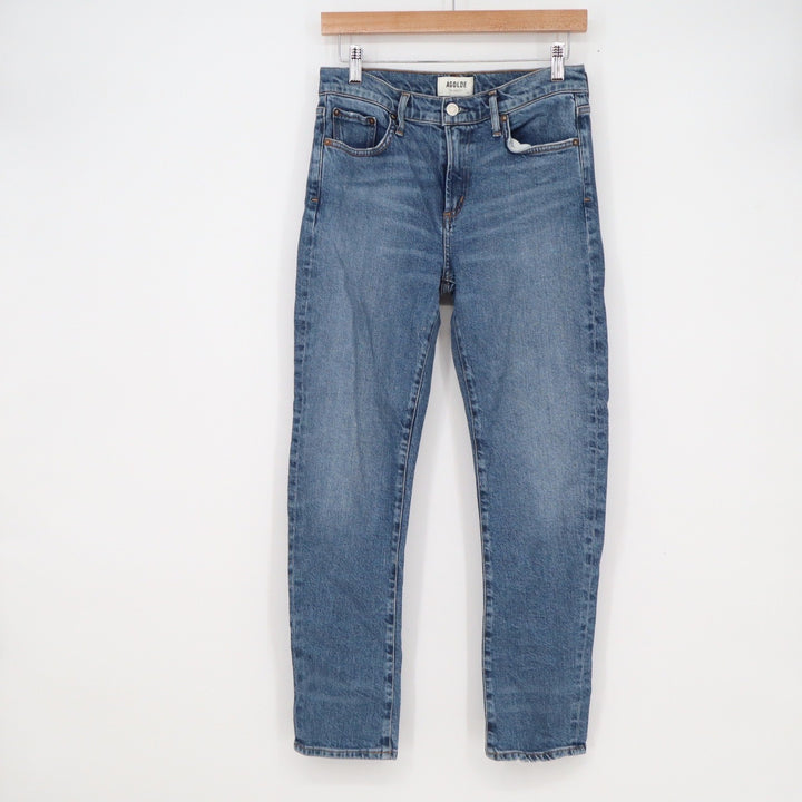Agolde Toni Slim Straight Leg Jeans Medium Wash Blue Womens Size 27