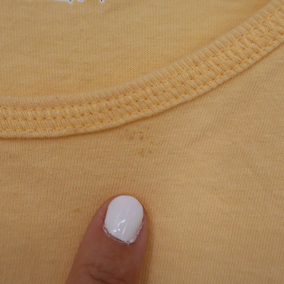 Just My Size Womens 5X Yellow Relaxed Fit Short Sleeve Scoop Neck T-Shirt