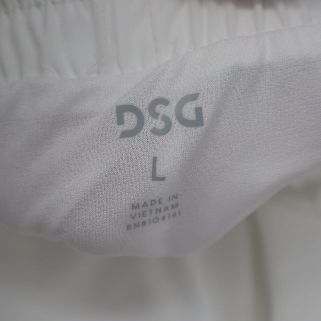 DSG Womens Mesh Stride HR Short Pure White Black Athletic Running Large NEW