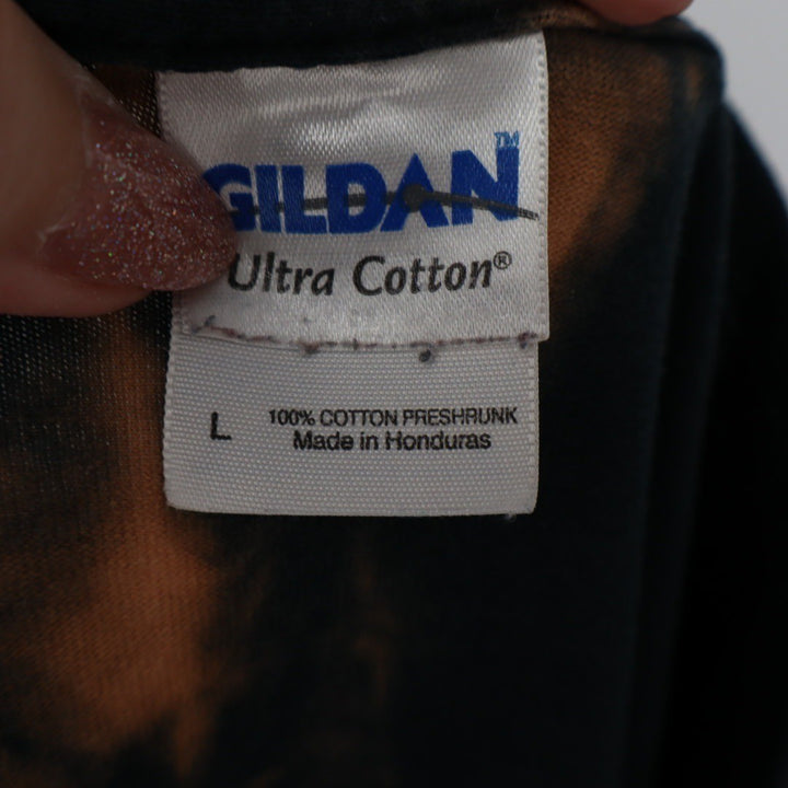 Gildan Ultra Cotton Rush TKE Tri Society 2012 Black Bleached Tie Dye Tee Size L