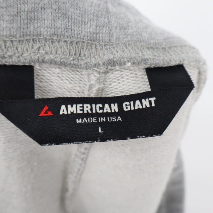 American Giant French Terry Jogger Pants Mens Large Gray Cotton Drawstring Waist