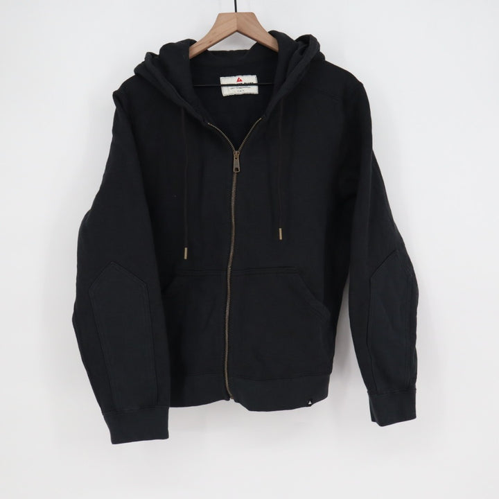 American Giant Hoodie Womens XL Black Full Zip Fleece Cotton Logo Casual Wear
