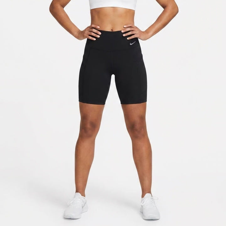 Nike Universal Dri-FIT Women's Black High Rise 8 Inch Biker Shorts XS