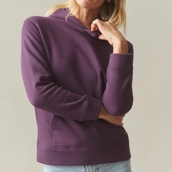 American Giant Midweight Hoodie Womens L Blackberry Wine Cotton Kangaroo Pocket