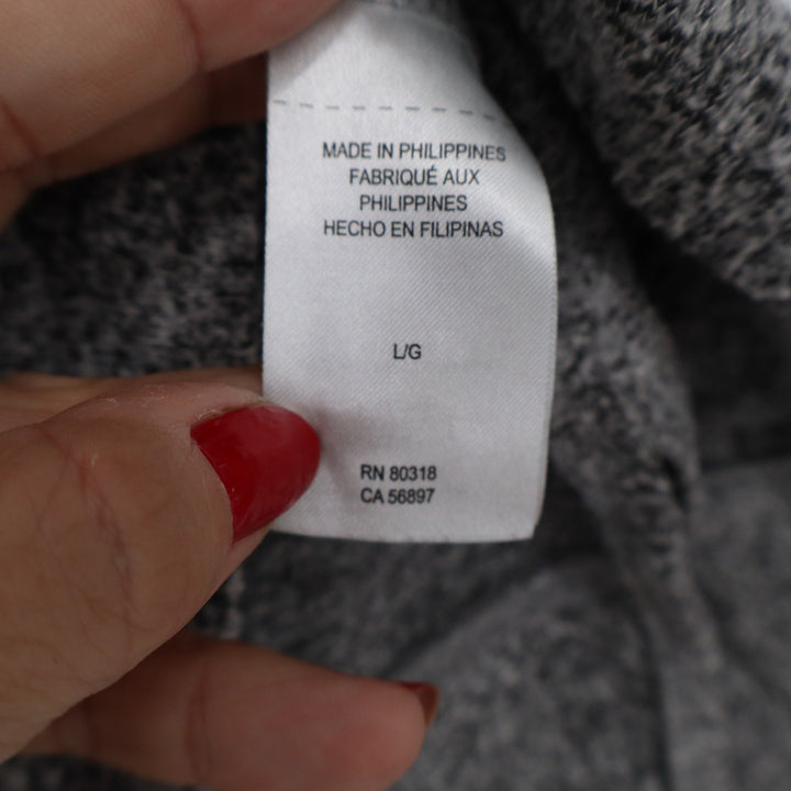 Lucky Brand Mens Gray Heathered Crewneck Sweater Long Sleeve Viscose Blend L
