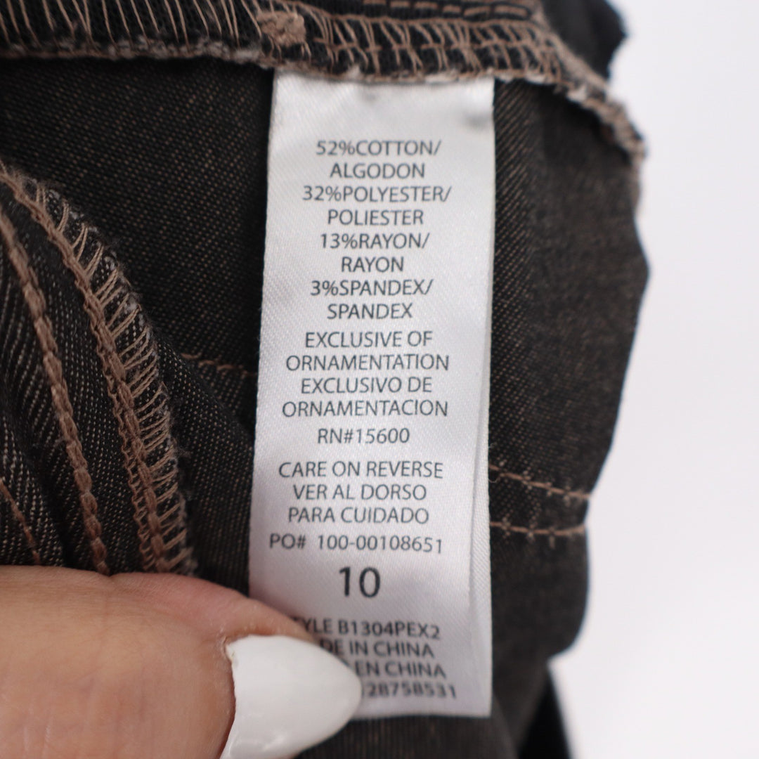 Democracy Ab technology Skinny Pants Taupe Brown Size 10 Stretch