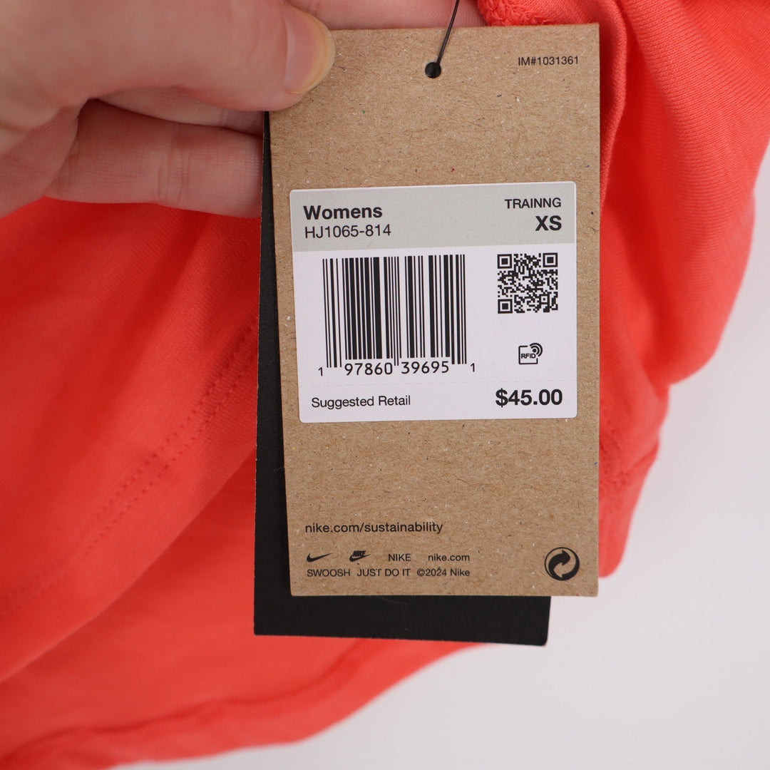 Nike One Dri-FIT Womens Relaxed Training Top Bright Coral XS