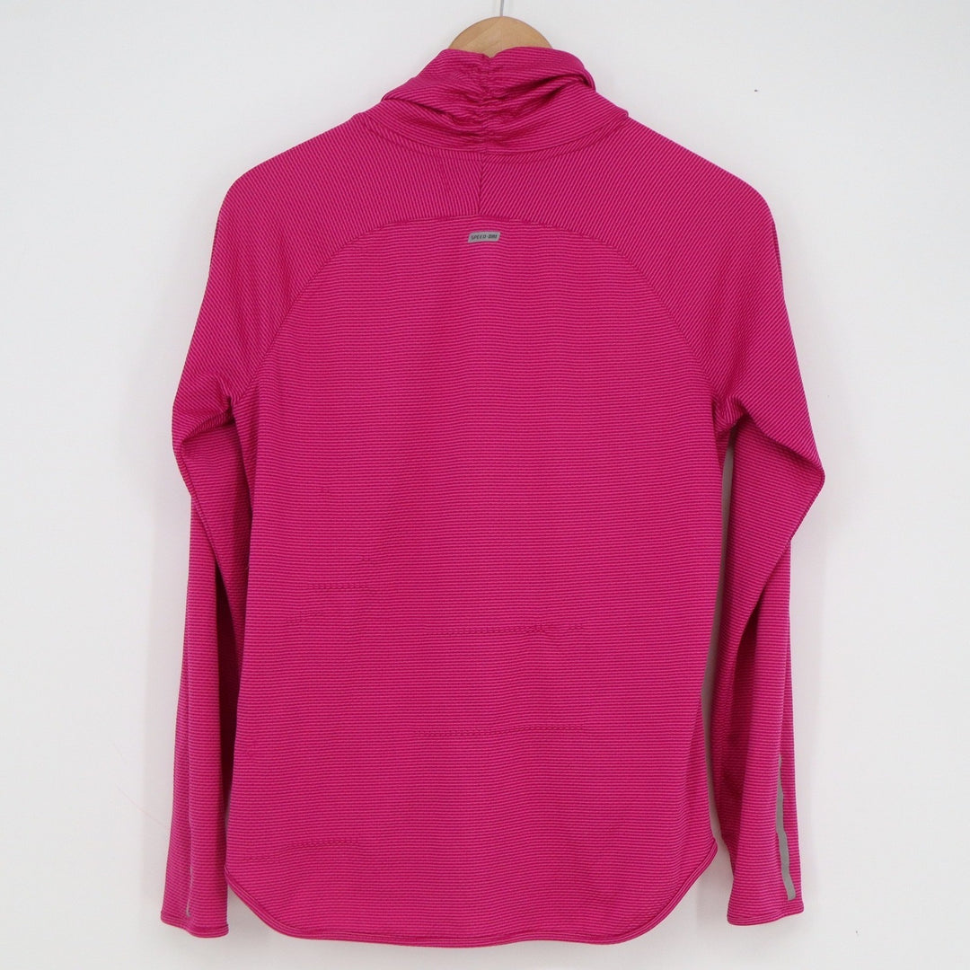 Active8 Womens Funnel Neck Performance Top Pink Long Sleeve Thumbholes Size M