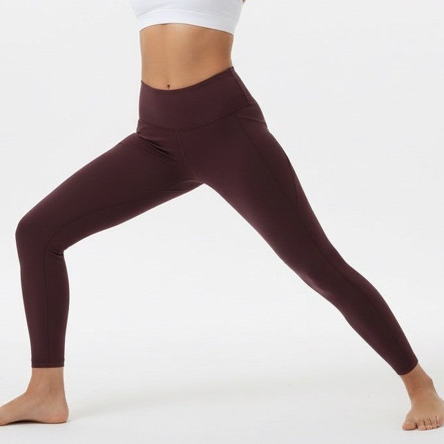 GapFit Recycled Power Leggings Burgundy High Waisted Athletic Workout Size S