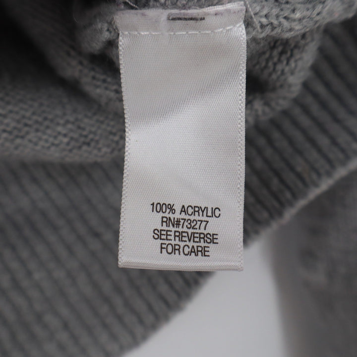 Vylette Gray Popcorn Pom Pom Knit Crewneck Sweater Small