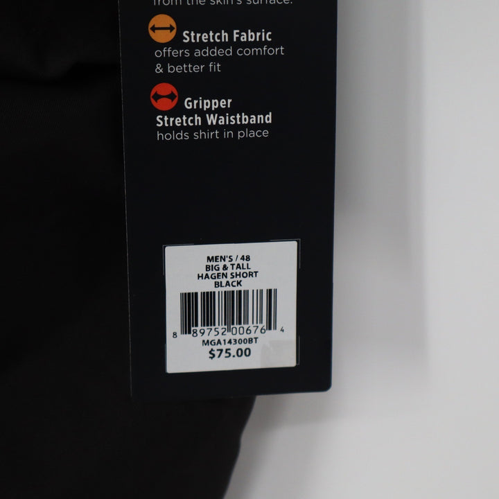 Walter Hagen Mens 11 Majors Golf Shorts Black Big and Tall 48